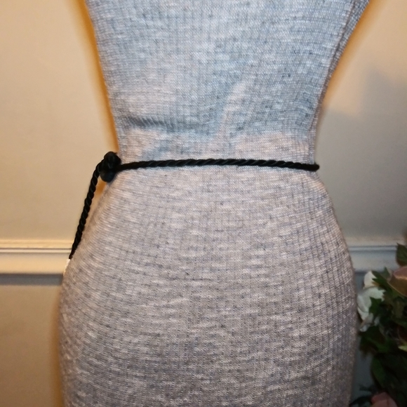 Vintage Black Cord Woven Belt With Shell & Coral Bead Decoration - Picture 7 of 11